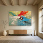 “Vibrant Splatter” - Abstract Expressionist Painting On Canvas DKS843