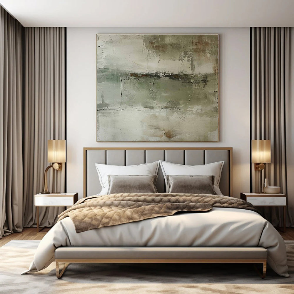 Muted Tones with Subtle Textures "Quiet Memories" Abstract Painting On Canvas PS1357