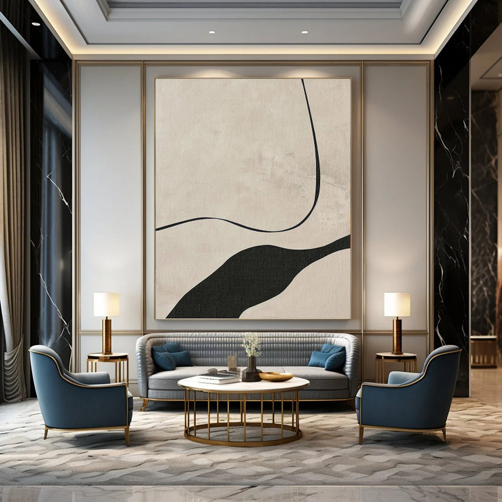 “Dark Red - White Vertical Split” - Minimalist Abstract Painting On Canvas PT1148