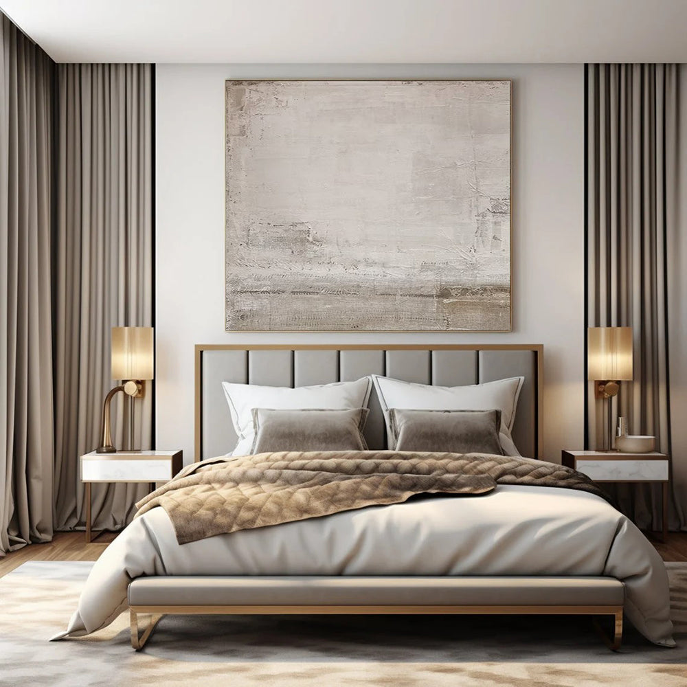 Light Gray Textured, "Faded Dreams" – Textured Abstract Painting On Canvas PS0971