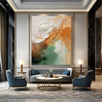 “Textured Earth Tones” - Impasto Abstract Painting On Canvas PT2308
