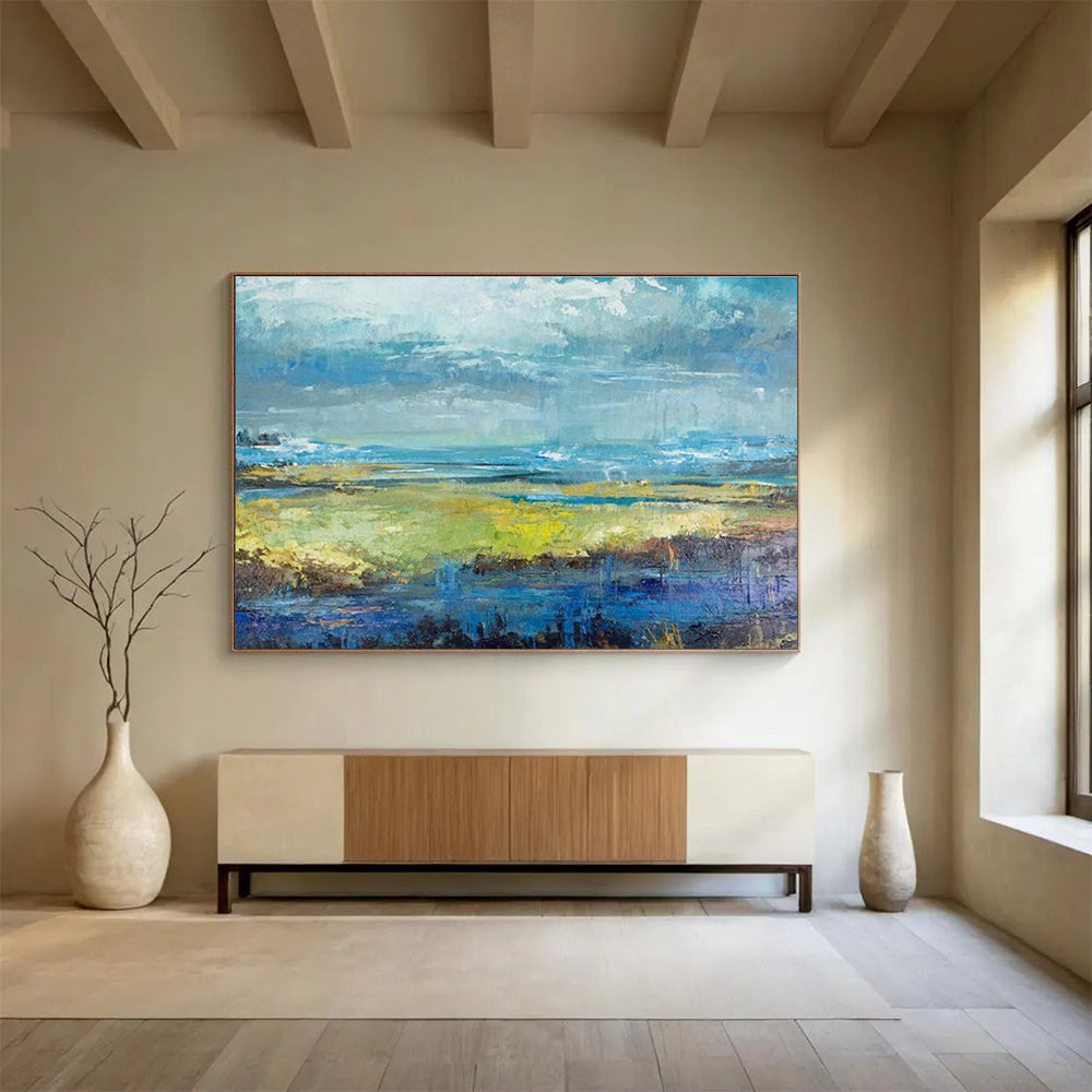 “Abstract Coastal Landscape” Landscape Painting On Canvas DKS190