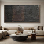 “Dark Textured Abstract” - Mysterious Abstract Painting On Canvas PS0103