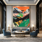 Colorful Mountain Landscape Painting On Canvas DS092