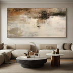 “Softly Textured Abstract in Earthy Tones” - Textured Abstract Painting On Canvas PS0249