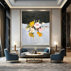 “Vibrant Floral Bouquet” - Abstract Floral Painting On Canvas PT1995