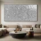 Gray Textured Patterns “Concrete Poetry” - Painting On Canvas PS0811