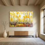 “Golden Autumn Forest” - Impressionistic Landscape Painting On Canvas PT212