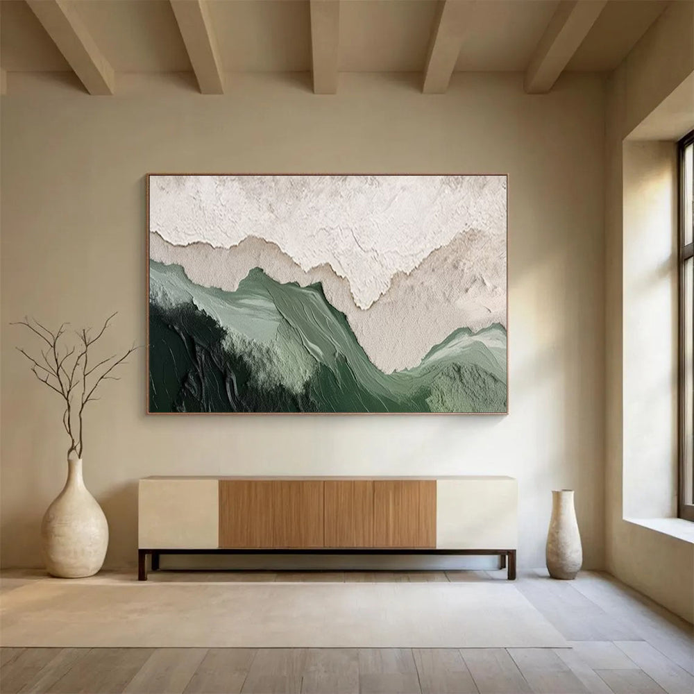 “Layered Mountain Peaks” - Abstract Landscape - Painting On Canvas PT1750