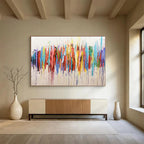 “Color Burst Drip” - Abstract Expressionism Painting On Canvas PT223
