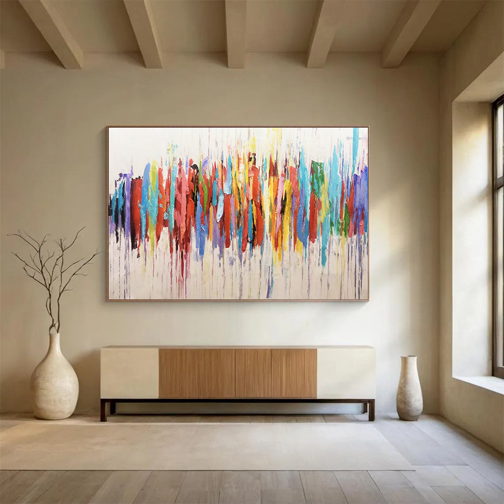 “Color Burst Drip” - Abstract Expressionism Painting On Canvas PT223