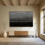 “Dark and Moody Abstract Seascape” - Abstract Seascape Painting, Suitable for Study & Library DKS598