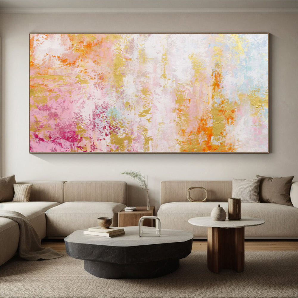 “Pastel Rainbow Abstract Dream” - Whimsical Abstract Painting On Canvas PS0047