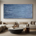 “Blue Textured Abstraction” - Blue Abstract Painting On Canvas PS0459