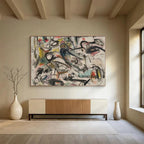 Colorful Chaotic Abstract Doodles Modern Abstract Painting On Canvas DKS144