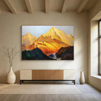 “Golden Peaks” - Realistic Landscape Painting On Canvas DKS433