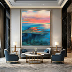 “Colorful Sunset Seascape” - Expressionist Landscape Painting On Canvas DS018