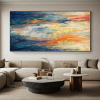 “Colorful Vertical Streaks Abstract” - Abstract Painting On Canvas PS0416