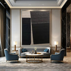 “Black - Grey Abstract Squares” - Bold Abstract Painting On Canvas PT1114