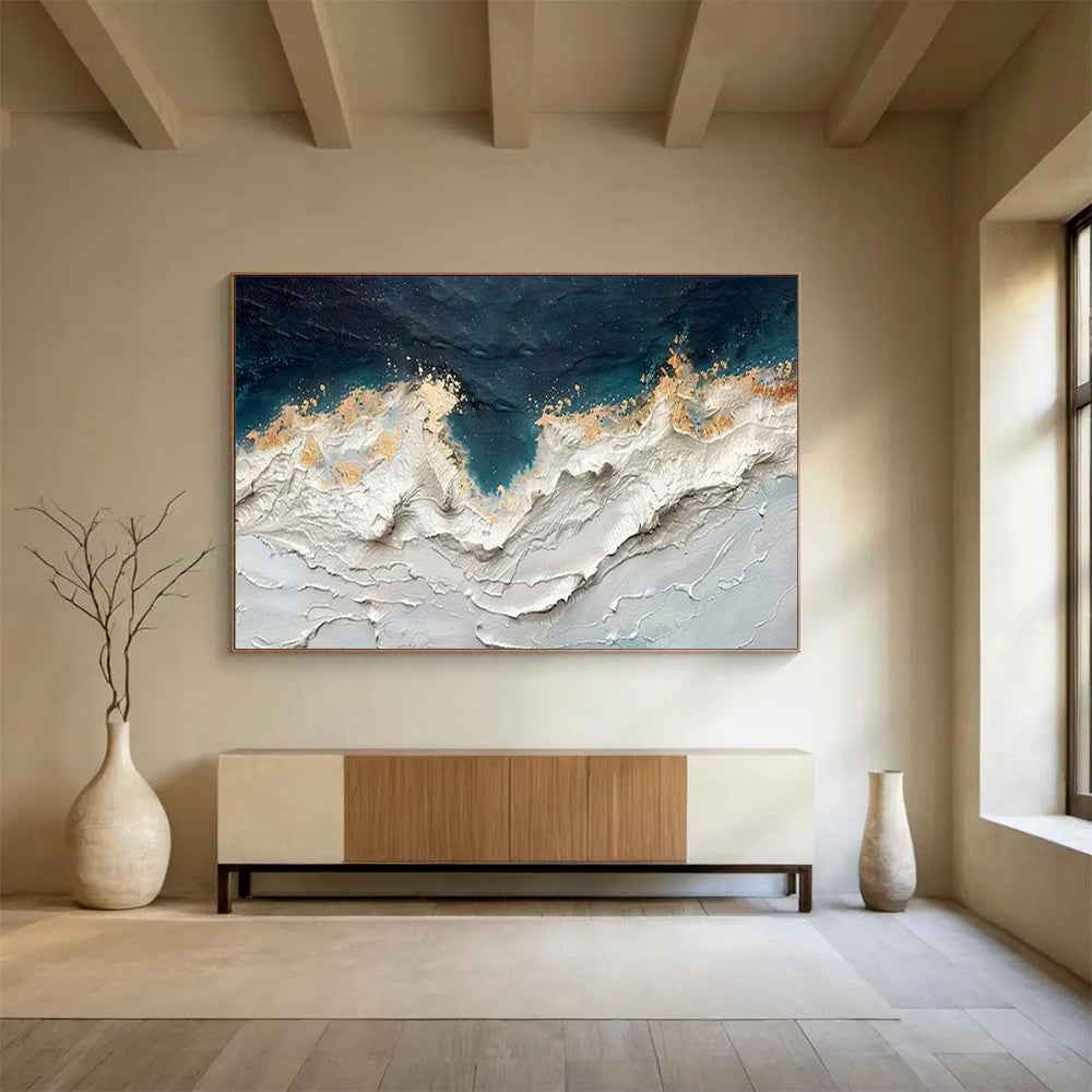 “Textured Ocean Waves” - Impasto Seascape - Painting On Canvas PT1749