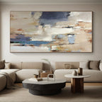“Soft Color - Block Abstract Composition” - Serene Abstract Painting On Canvas PS0322
