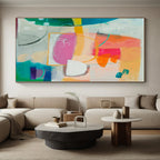 “Colorful Shapes Abstract” - Contemporary Abstract Painting On Canvas PS0093
