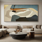 “Colorful Abstract Shapes with Gold Accents” - Modern Abstract Painting On Canvas PS0277