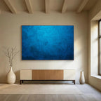 “Deep Blue Textured Abstract” - Textured Abstract Painting, Great for Man Cave & Art Gallery DKS616