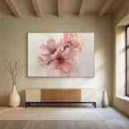 “Soft Pink Blossoms” - Impressionist Floral - Painting On Canvas PT1754