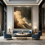 “Dark - Light Dramatic Clouds” - Romantic Sky Painting On Canvas DS014