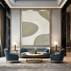 “Blue - Gray - Black Abstract” - Abstract Geometric Painting On Canvas PT2341