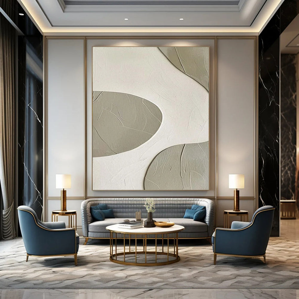 “Blue - Gray - Black Abstract” - Abstract Geometric Painting On Canvas PT2341