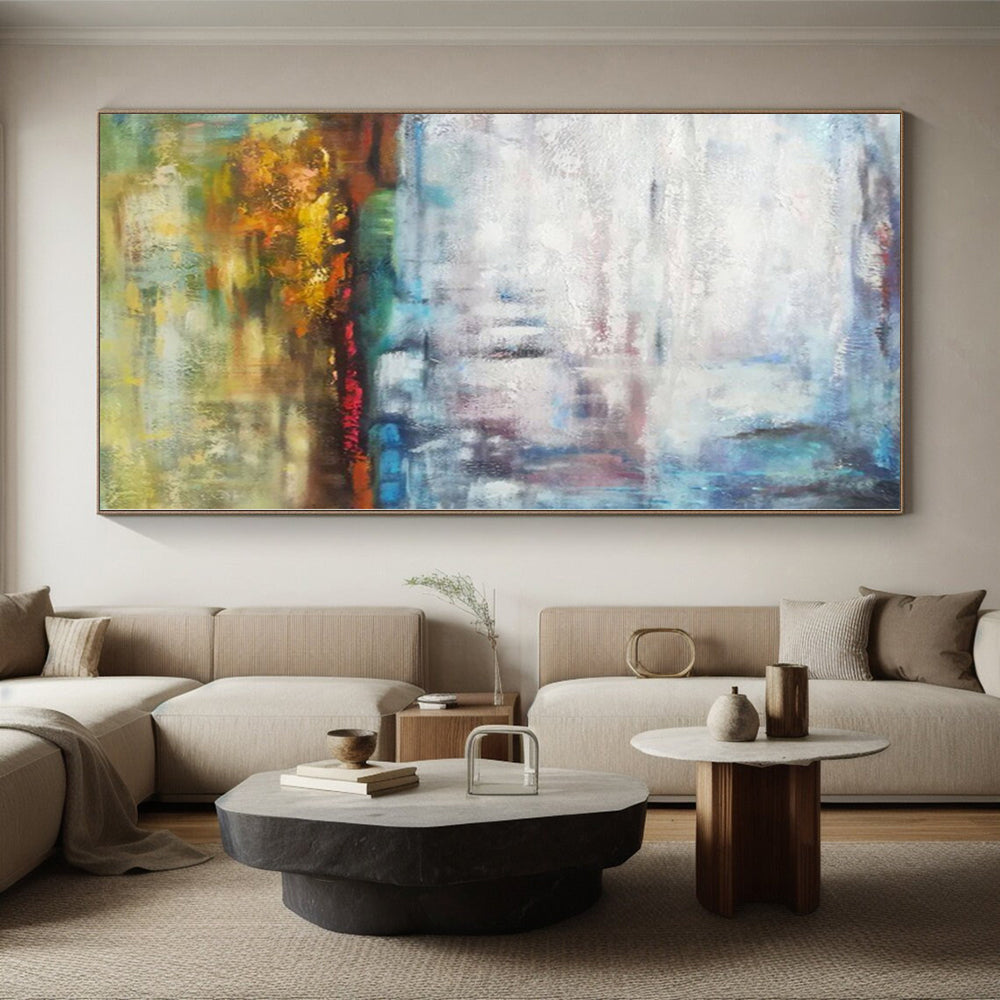 “Colorful Abstract Blurred Scenery” Painting On Canvas PS0383