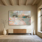 “Soft Pastel Abstract Layers” Abstract Painting On Canvas DKS203