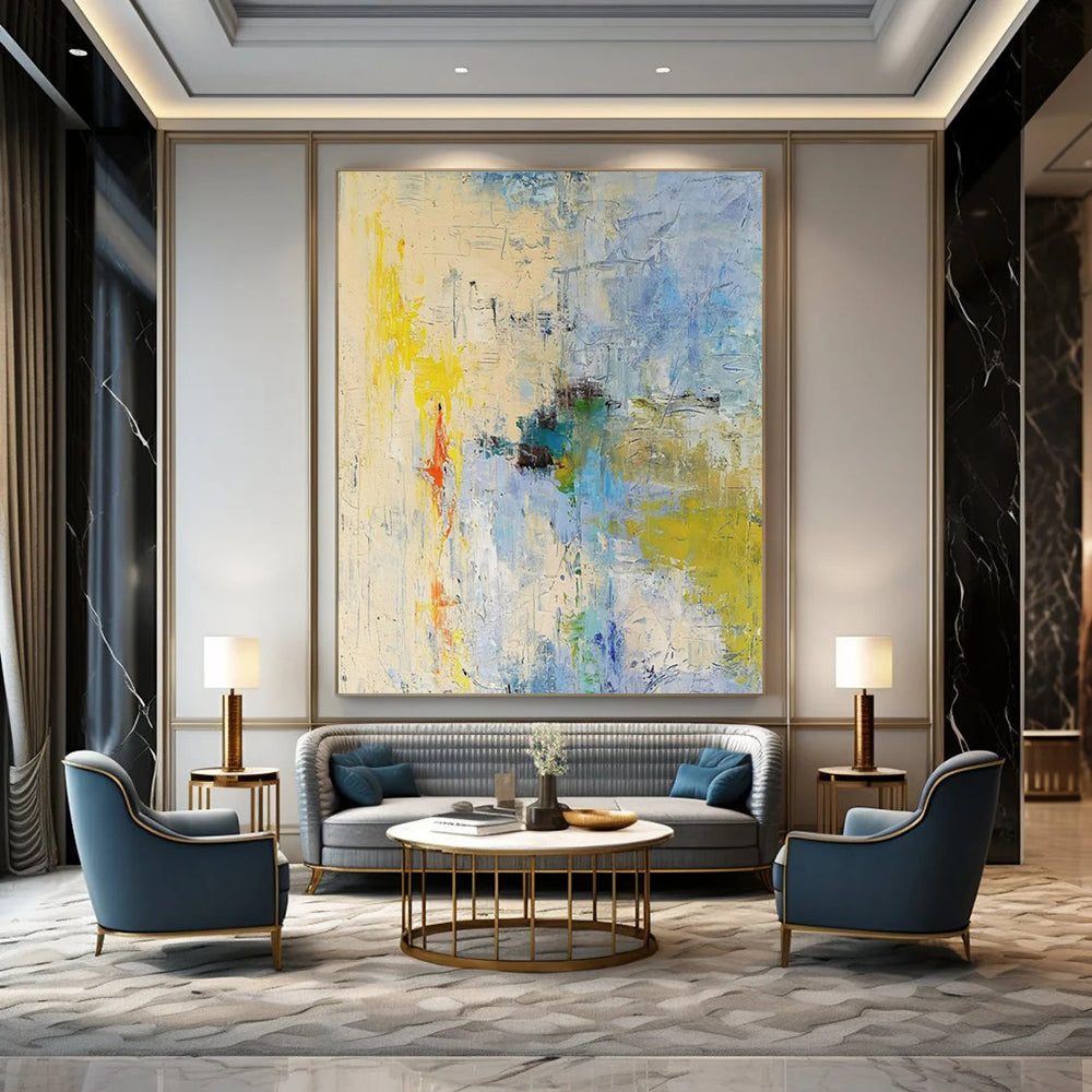 “Colorful Abstract Chaos” - Expressionist Abstract Painting On Canvas PT2275