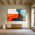 “Blue and White Abstract Seaside” Abstract Painting On Canvas DKS265