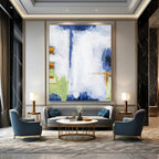 “Muted Tones Abstract Cityscape” - Abstract Urban Reflection Painting On Canvas PT2391