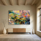 Colorful Garden Impasto - Post - Impressionistic Floral Painting On Canvas DKS364
