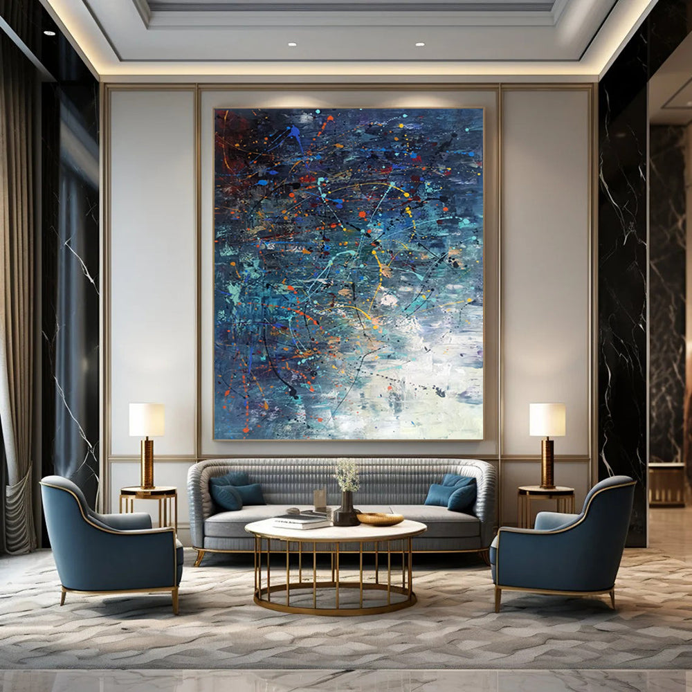 “Color Explosion Abstract” - Bold Splashes of Diverse Hues Painting On Canvas DS246