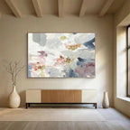 “Soft Floral Abstract” - Impressionistic Flower Painting On Canvas DKS404