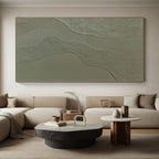 “Textured Wave - Line Abstract in Neutral Tones” - Minimalist Textured Painting On Canvas PS0253