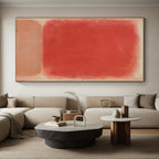 Soft Red and Pink Rectangles, "Blush Serenity" – Color Field Painting On Canvas PS0895