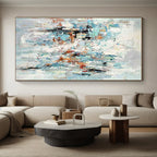 Soft Blues and Grays, "Cloudy Reverie" – Abstract Impressionist Painting On Canvas PS0890