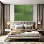 “Solid Green Serenity” - Minimalist Textured Painting On Canvas PS0197