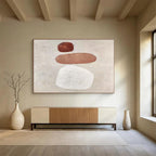 “Earth - Toned Minimalist Abstract” - Minimalist Abstract Painting, Suitable for Meditation Room & Hallway DKS594