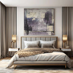 “Purple - Toned Abstract” - Moody Abstract Painting On Canvas PS0106