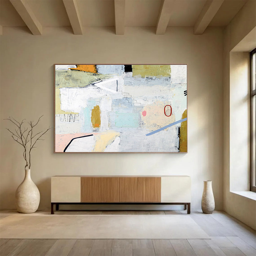 “Textured And Eclectic Abstract” - Abstract Painting On Canvas DKS554