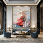 “Colorful Mountain Abstract” - Impressionist Landscape Painting On Canvas PT1348