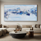 “Blue - Gray Abstract” - Contemporary Abstract Painting On Canvas PS0072