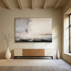 Neutral Tones Abstract Landscape Painting On Canvas DKS046